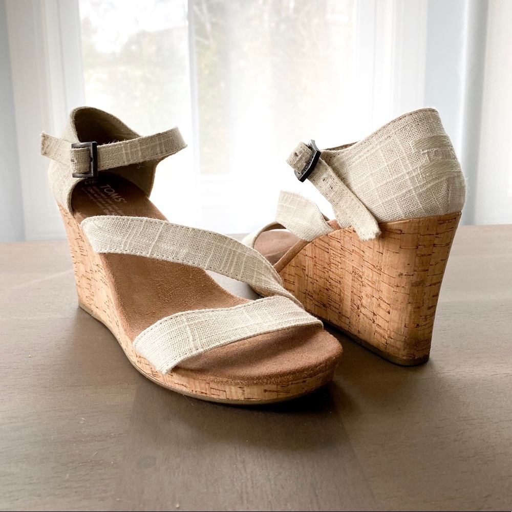 TOMS Wedge Sandal Sz 7W